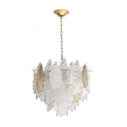 Odeon light 5052/8 HALL ODL24 507 золото/белый/прозрачный/металл/стекло/фарфор/металл Люстра E14 8*40W LACE 